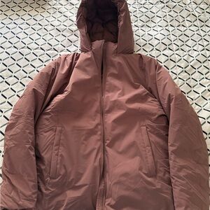 32 Degrees Hooded Puffer Jacket in Mauve